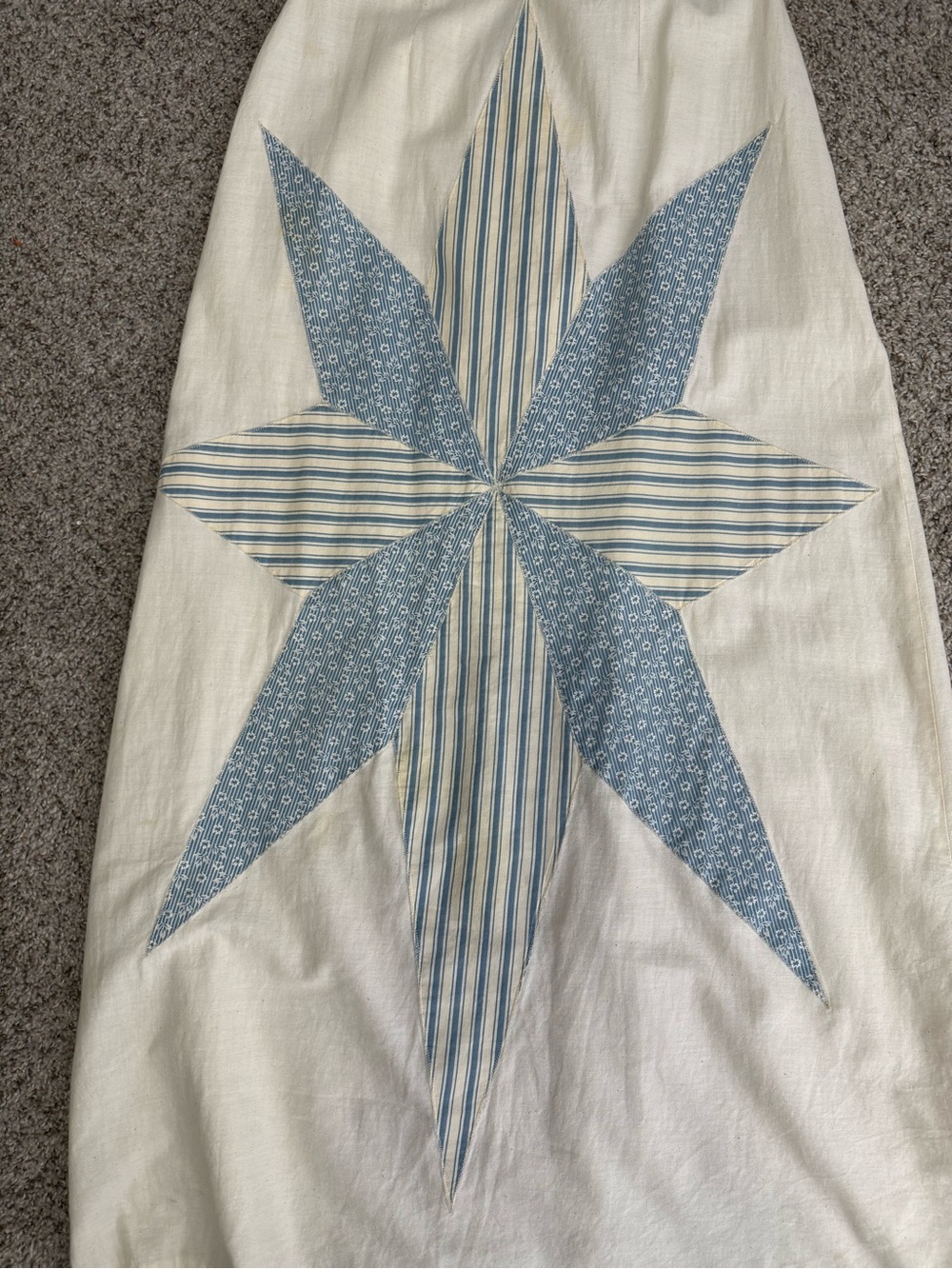 Vintage Star Patchwork Maxi Dress Boho Dagger Collar S - Picture 7 of 9